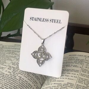 Stainless Steel Om Pendant Necklace